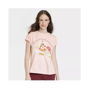 Strawberry Shortcake Pink Graphics Short Sleeve Women’s T Shirt Tee Top Size S